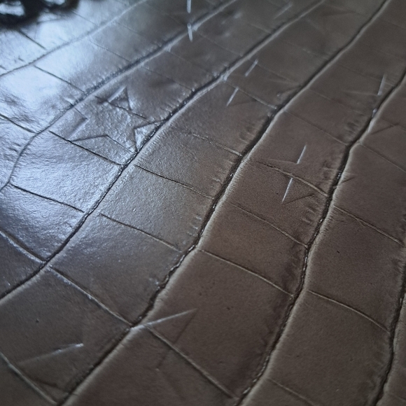 CLAUDIA FIRENZE Italy embossed Stars croc look leather chunky chain purse bag - Picture 13 of 16